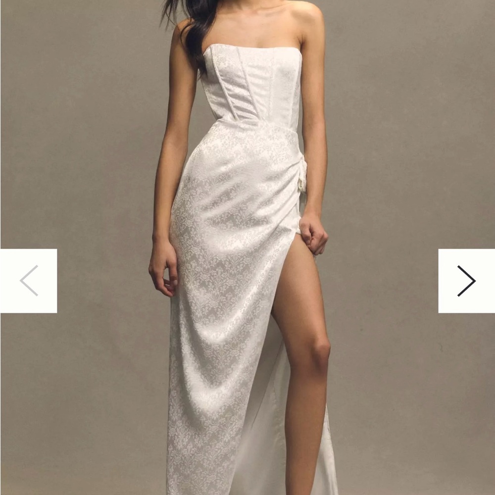 V. Chapman Strapless White Gown